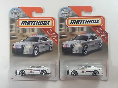 Matchbox Dodge Charger Pursuit (lot Of 2) RCMD GRC Canada  • $10