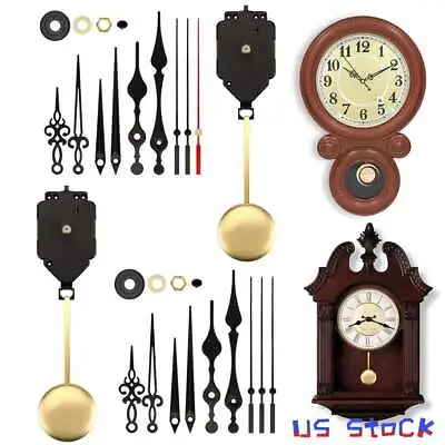 Replacement Quartz Clock Movement Mechanism DIY Repair Kit Tool Parts W/Pendulum • $9.86