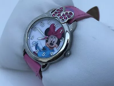 Disney Minnie Mouse Ladies Watch Pink Band Analog Japan Movement Wrist Watch • $29.90