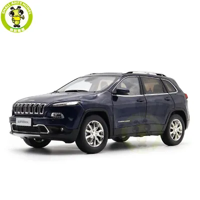 1/18 Jeep Cherokee 2019 Blue Diecast Model Toy Car Gifts For Friends • £59.88