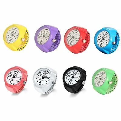 Ring Watch Analog Quartz Creative Finger Watch Elastic Band Adjustable Men Women • $8.99