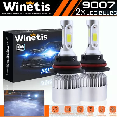 2X 9007 HB5 LED Headlight Bulbs High Low Beam 1300W 22000LM 6000K Xenon White • $17.92