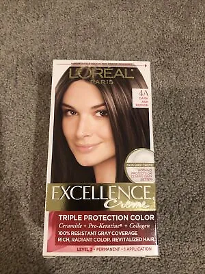 L'Oreal Paris Excellence Creme Hair Color 4A Dark Ash Brown 1 Application • $12.49