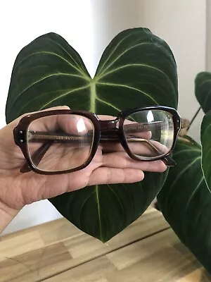 Vintage USS Military Issue Glass Frames Brown 4 1/2 X 5 3/4 • $39.90