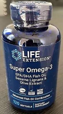 Omega 3 Super Life Extension EPA DHA Fish Oil Sesame Lignans Olive Extract New • $16.79