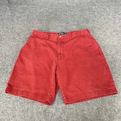 RALPH LAUREN Shorts Mens 35 Red Chino Casual Summer Prospect W35 L9 (15325) • £9.99