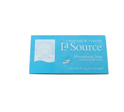 Crabtree & Evelyn La Source Moisturizing Soap Shea Butter Gift Set Of 3 X 3.5oz • £87.02