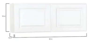 Hampton Bay Wall Bridge Kitchen Cabinet 30  X 12  X 18  Assembled In Satin White • $99.88