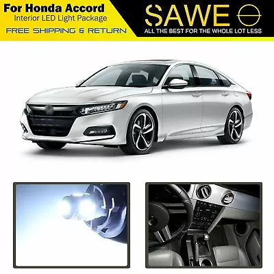 $9.99 • Buy 14 X White LED Lights Interior Package For Honda ACCORD 2013 - 2022 + PRY TOOL