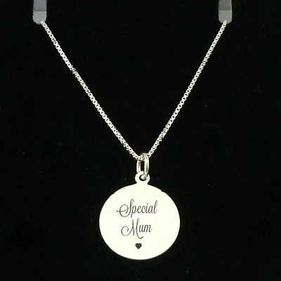 Engraved Silver Necklace Personalised Gift For Mum Daughter Nanny Sister Etc • $61.71