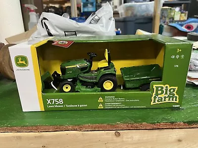 1/16 Big Farm John Deere X758 Lawn Mower With Blade And Cart • $45