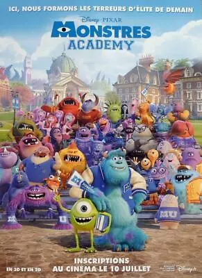 Monsters University - Disney / Pixar - Original Regular French Movie Poster • $29.99