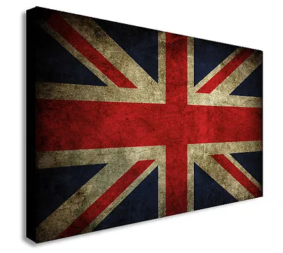 UNION JACK Canvas Wall Art Framed Print. Various Sizes • £15.99