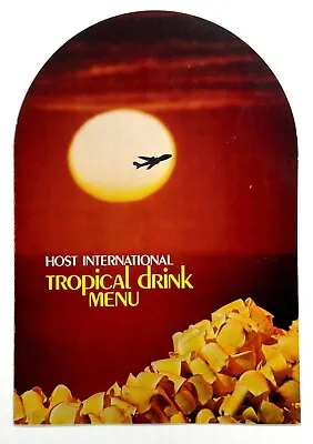 $97 • Buy 1980's Tiki TROPICAL DRINK Menu HOST INTERNATIONAL Hawaii Oahu Maui Airport