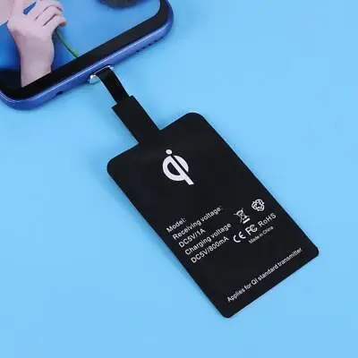 Type C USB-C Qi Wireless Charger Charging Receiver Adapter Pad For Android • £5.06