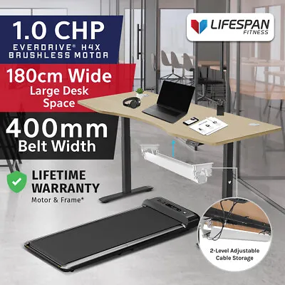 $1699 • Buy NEW Lifespan Fitness WalkingPad M2 Treadmill With ErgoDesk Automatic Oak Standin