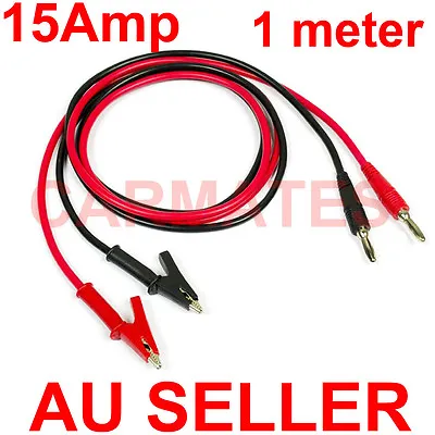 3Extension Test Leads For Multimeter Banana Plug Clips Alligator 1 Meter Soft OZ • $9.94