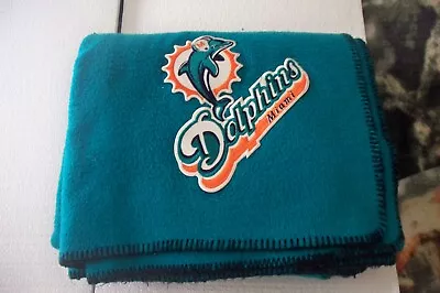 Miami Dolphins Soft Blue Blanket 54 X 49  • $9.95