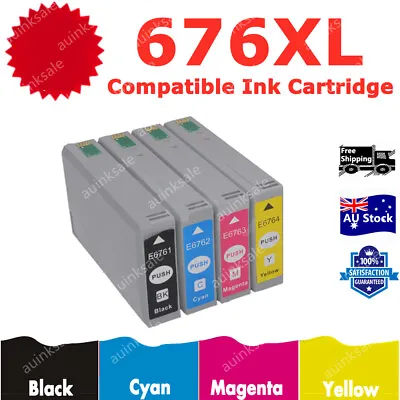 Compatible 676XL 676 Ink Cartridge For Epson Workforce Pro WP4530 WP4540 • $20.90