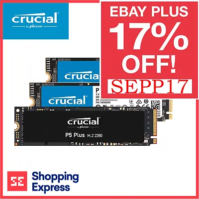 $45 • Buy Crucial 1TB 2TB 500GB 250GB P5+ P5 P2 P3 BX500 MX500 Series M.2 SSD Drives
