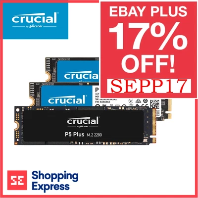 $45 • Buy Crucial 1TB 2TB 500GB 250GB P5+ P5 P2 P3 BX500 MX500 Series M.2 SSD Drives
