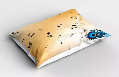 Music Pillow Sham Abstract Melodies Notes • £14.99