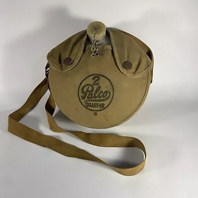 Vintage Palco 2 Quart-er Military Boy Scout Canteen Carry Sack Pouch Aluminum  • $17