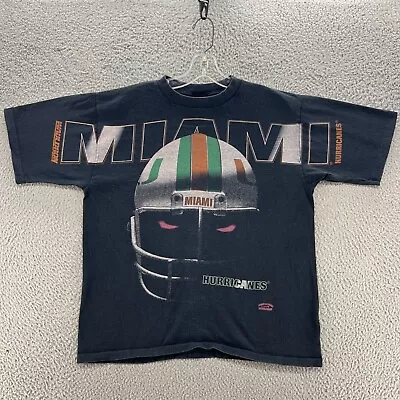 Vintage Miami Hurricanes Shirt Mens Large NCAA University Football 90s • $58.48