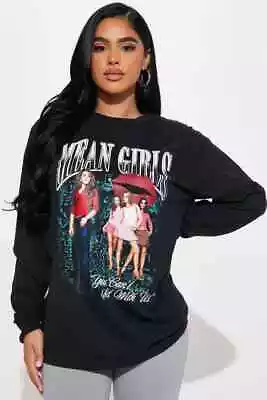 Fashion Nova Womens Mean Girls You Can't Sit With Us Black Shirt NWT XS-3XL • $9.99