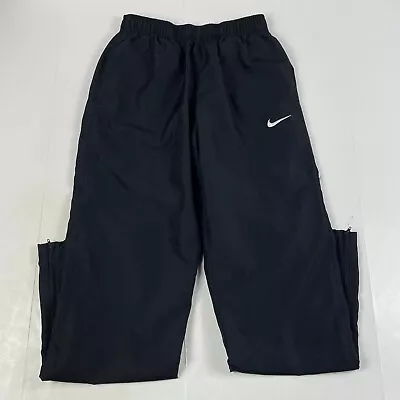 Nike Track Pant Mens Small Black Straight Leg Mesh Lined Athletic Workout Gym • $24.88