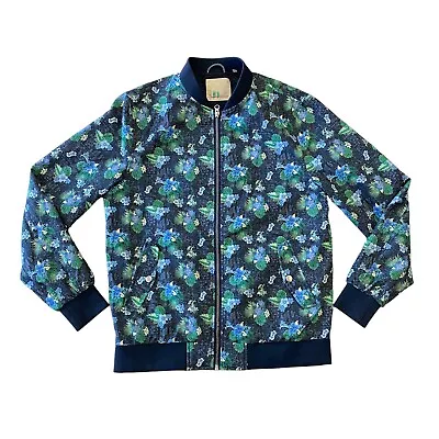 Knowledge Cotton Apparel Recycled Pet Bottle Floral Full Zip Jacket Adult Sz S • $48