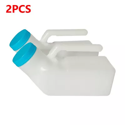 2PCS Male Urinal Portable Incontinence Bottle For Men Travel Leakproof Screw Lid • £9.99