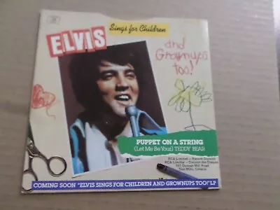 Elvis Presley 45 Teddy Bear/Puppet On A String RCA 11320 Green Vinyl 1978 • $8