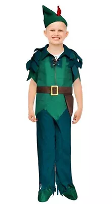 Peter Pan Robin Hood Costume Boys Book Week Neverland Movie Fairy-tale Elf • $26.65