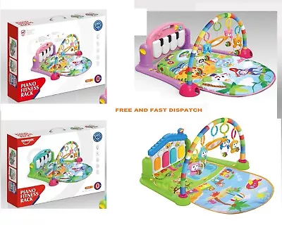 5 In 1 Baby Playmat Kick Lay Play Piano Safari Fitness Gym/Arch Musical Mat UK • £59.99