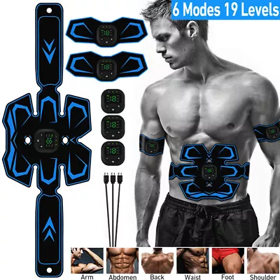 ABS Muscle Stimulator Toner Fitness Belts Abdominal Sport Trainer Rechargeable • $18.99