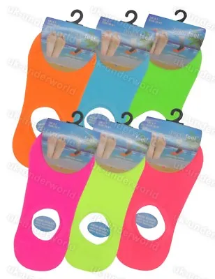 Invisible Trainer Socks 6 Pairs Ladies Womens No Show Footsies Shoe Liners • £6.25