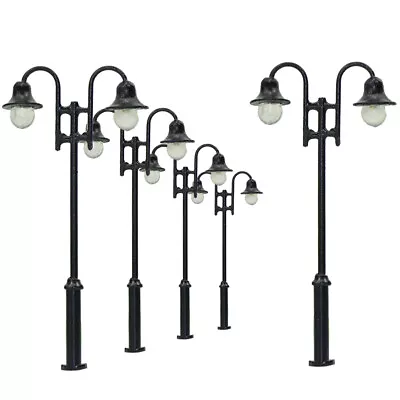 £10.99 • Buy LYM30 5pcs Model Railway HO OO Gauge 1:76 Lamp Two-head Street Lights Warm White