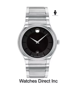 Brand New Movado Quadro Men's Black Dial Stainless Steel 40mm Watch 0607393 • $459