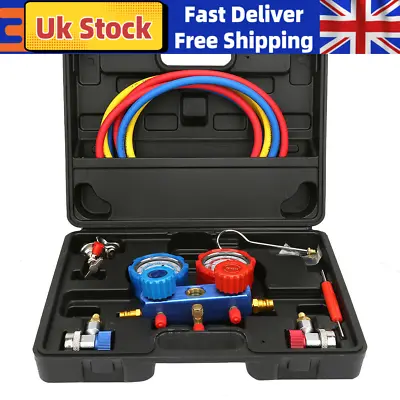 Air Conditioning AC Diagnostic A/C Manifold Gauge Tool Set Refrigeration R-134A • £40.48