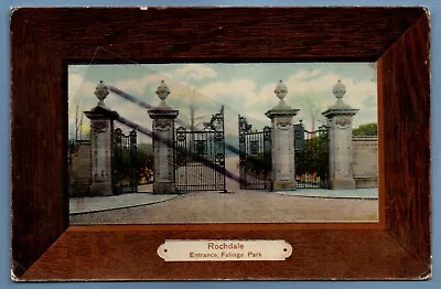 Postcard Entrance Falinge Park Rochdale Nr Bury Oldham - 1910 Norden Postmark • £1.79