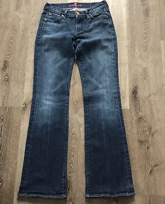 7 For All Mankind Jeans Women's Sz 28 Low Rise Med Wash Bootcut Jeans • $19.50