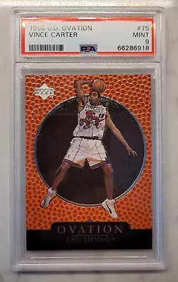 Vince Carter 1998-99 Upper Deck Ovation PSA 9 MINT Rookie Card #75 Raptors RC • $27.44