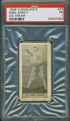 1928 Yuengling's Ice Cream #37 Earl Sheely PSA 1 Chicago White Sox • $140