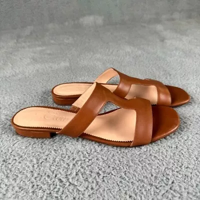 J. Crew Leather Hazel Cutout Sandals Size 9.5 Retail $138 • $28.99