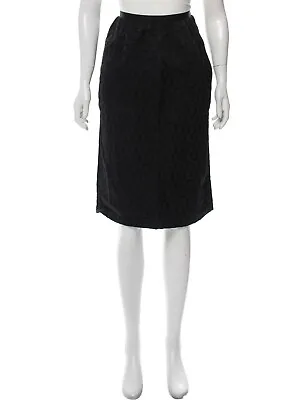 Marni Black Abstract Knee Length Pencil Skirt Size 6 (US) 42 (IT) • $33