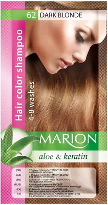 Marion Hair Color Shampoo In Sachet Lasting 4 To 8 Washes Aloe And Keratin - 62 • £4.51