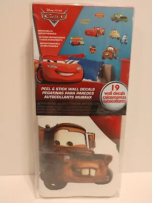 NEW ~ Disney Pixar CARS Peel & Stick Wall Decal Stickers ~ 19 Piece Removable • $15.95