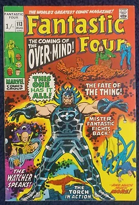 Fantastic Four 113  [ 1st Over-Mind ] Marvel Comics Bronze Age Key Issue • £28