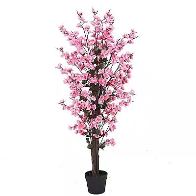 Artificial Blossom Tree Pink 120cm 4ft Realistic Faux House Plant Fully Potted • £41.99